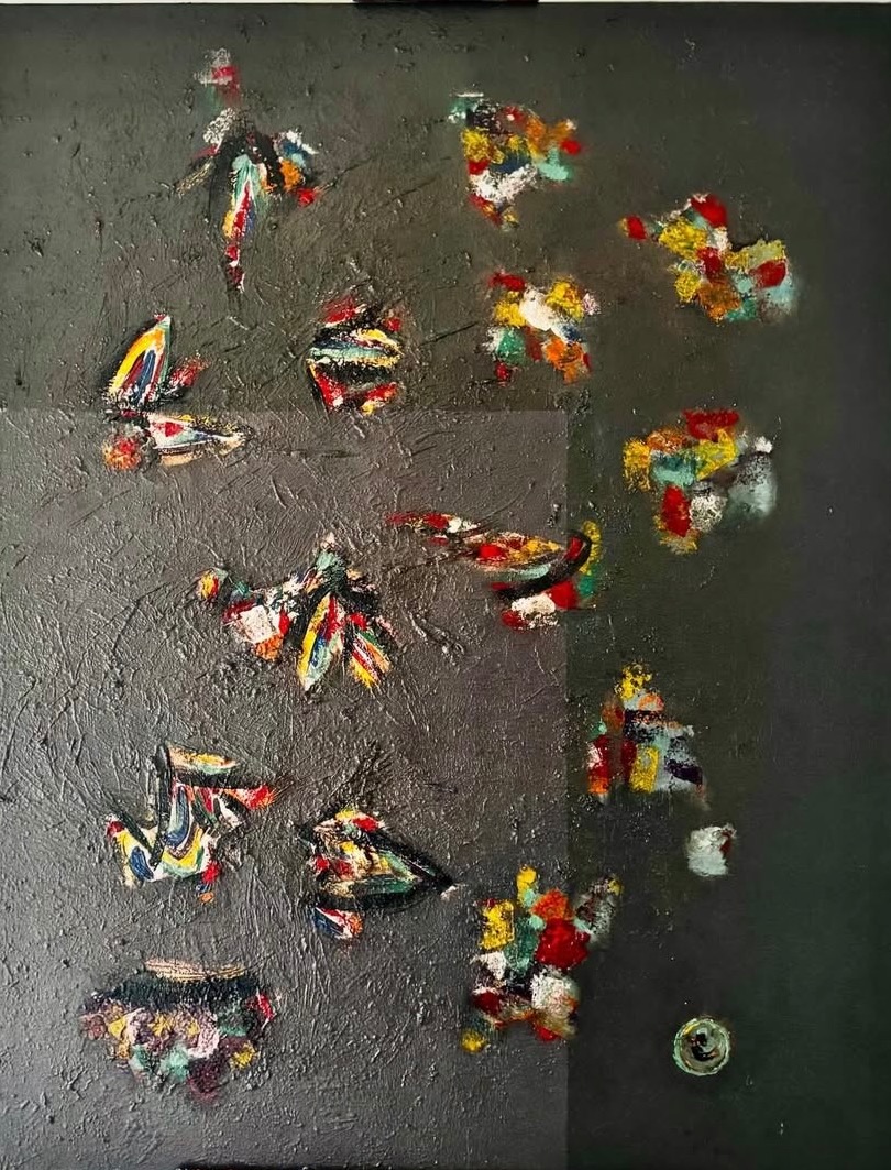 Nénuphars Résurrection, peinture à l'huile sur toile, Philippe du Cheyron